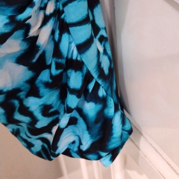 NWT Calvin Klein Aqua Blue Gold accent Tankini Top Small - Picture 5 of 9